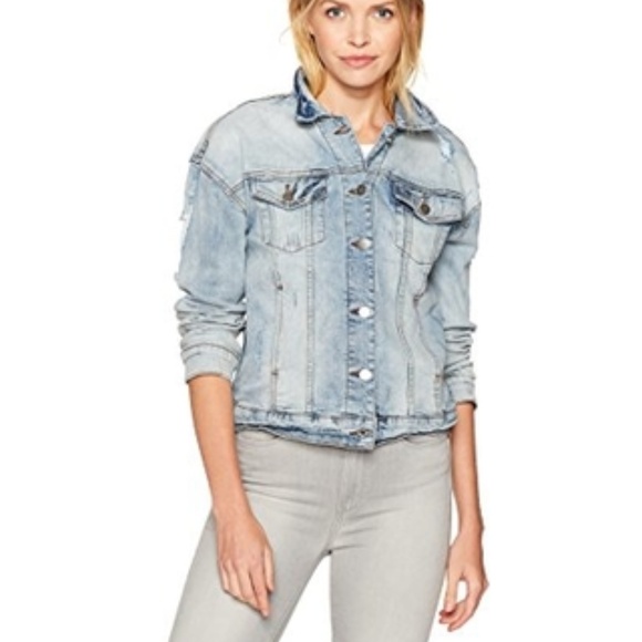 Anthropologie Jackets & Blazers - NWOT Anthropologie EVIDNT Distressed Denim Jacket